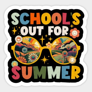 Retro Last Day of School's Out For Summer Sticker